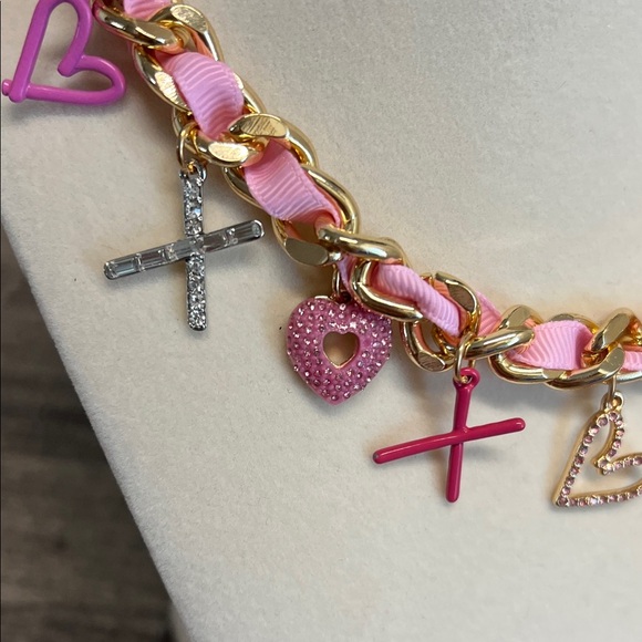 Betsey Johnson | Pink Ribbon & XOXO Necklace 💖 - Picture 8 of 10